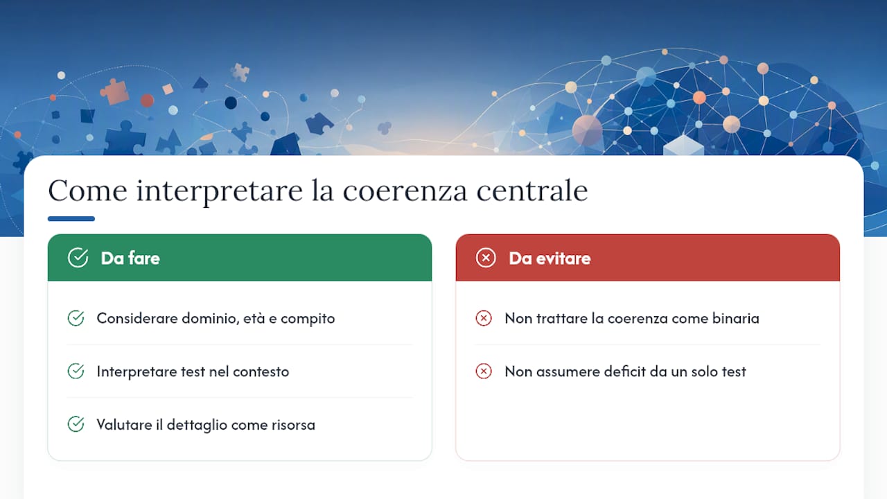 Cosa ho imparato leggendo trent'anni di studi sulla coerenza centrale — overview diagram