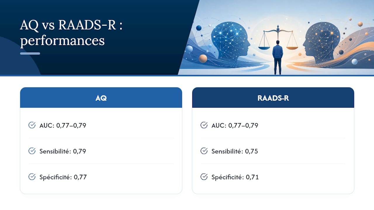 Comparaison des résultats entre AQ et RAADS-R
