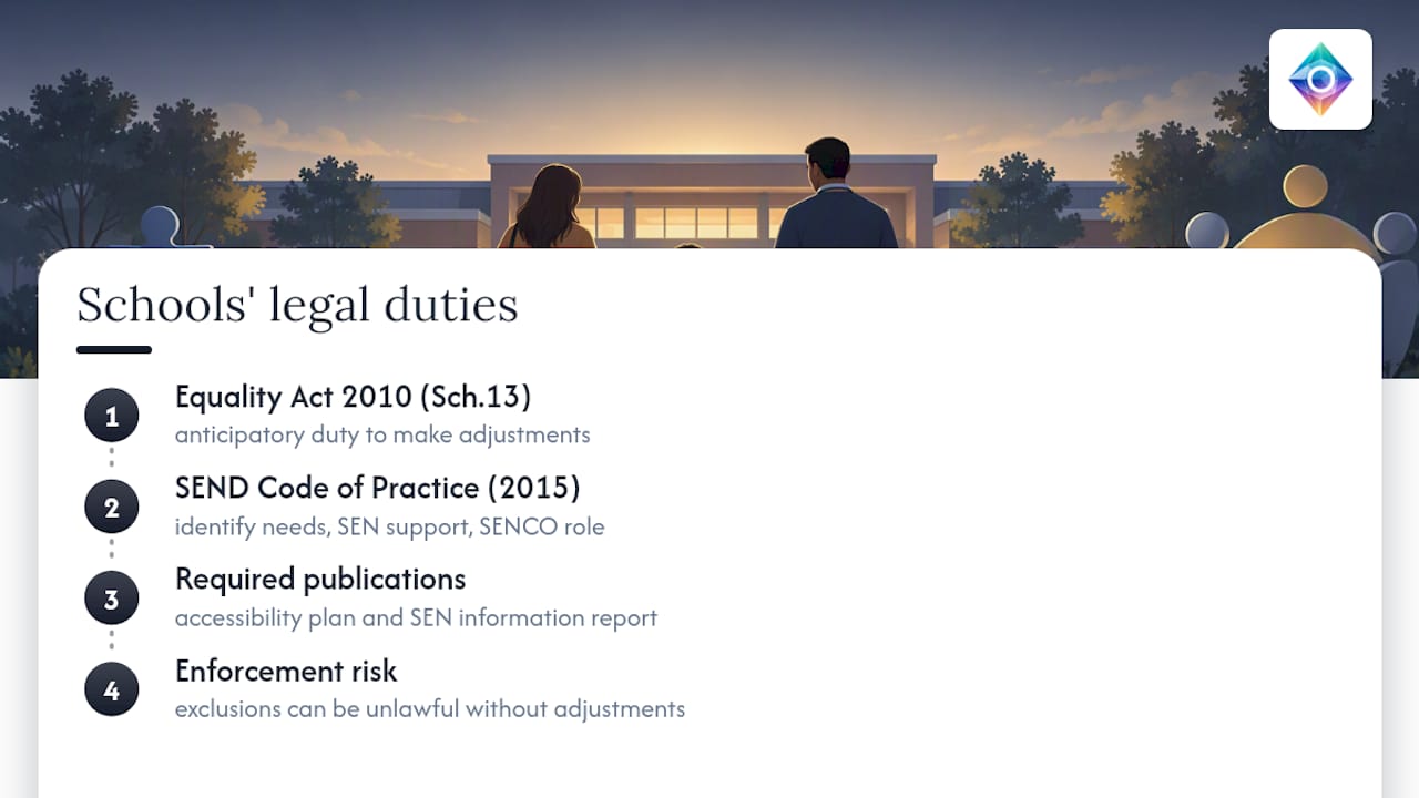 What are the school's legal duties and statutory guidance? — overview diagram