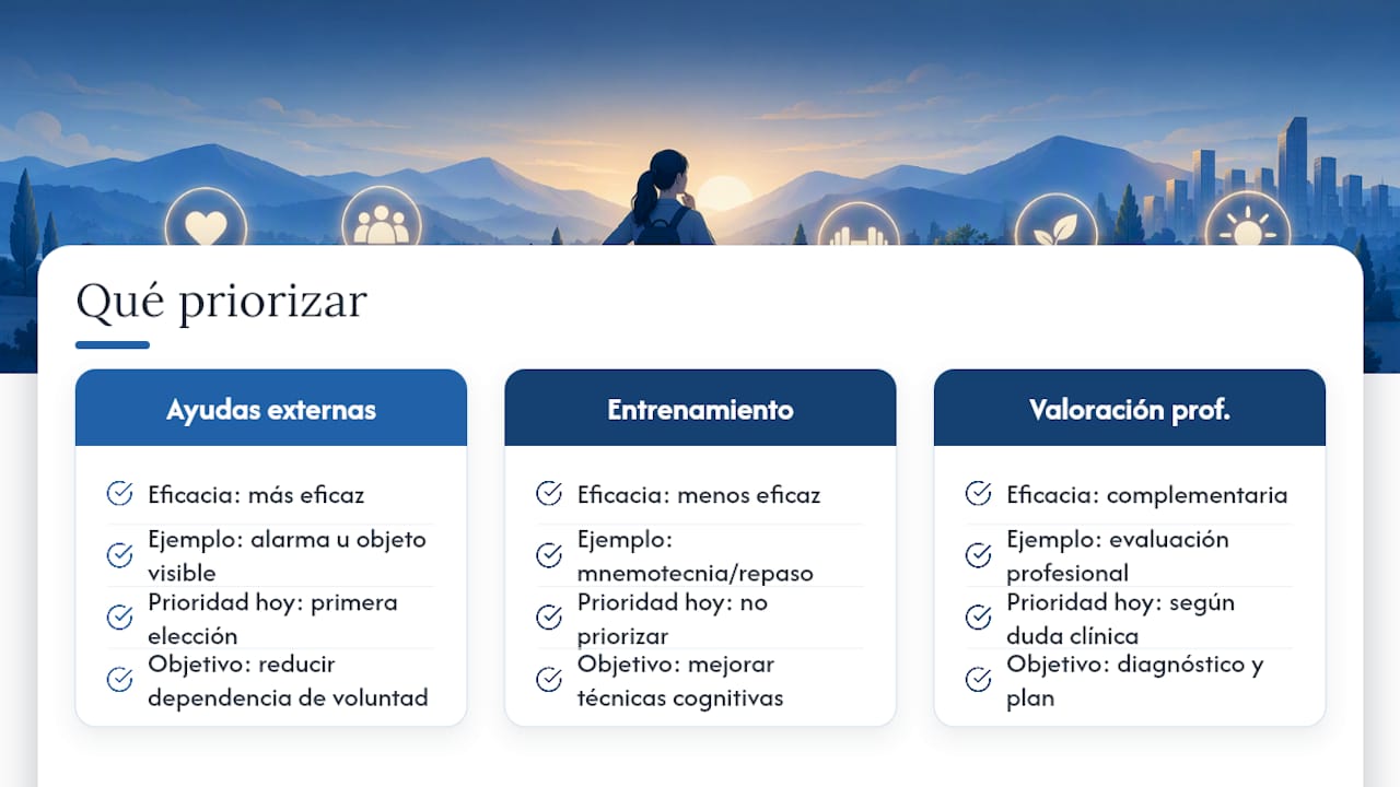 ¿Qué es lo que realmente importa sobre la memoria prospectiva? — overview diagram