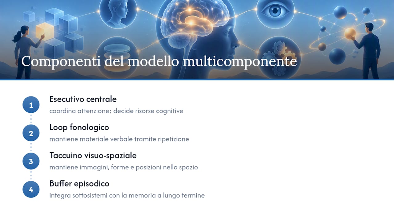 Le quattro componenti del modello di memoria di lavoro
