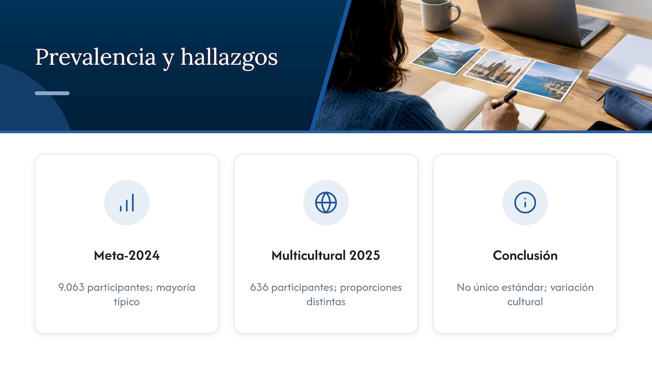 ¿Cuánto es común? Prevalencia y hallazgos empíricos recientes — overview diagram