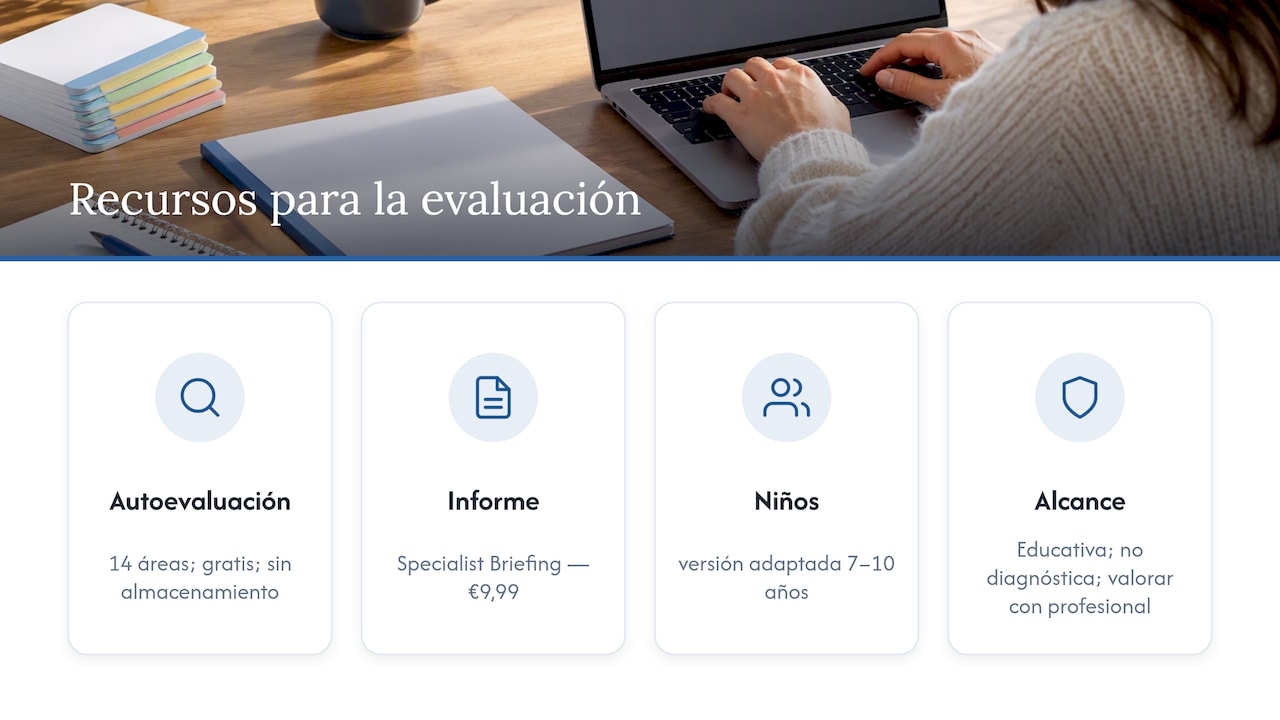 Recurso educativo para preparar la evaluación con Omniprism — overview diagram
