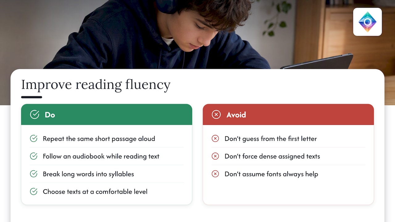 Strategies for improving reading fluency and decoding skills — overview diagram