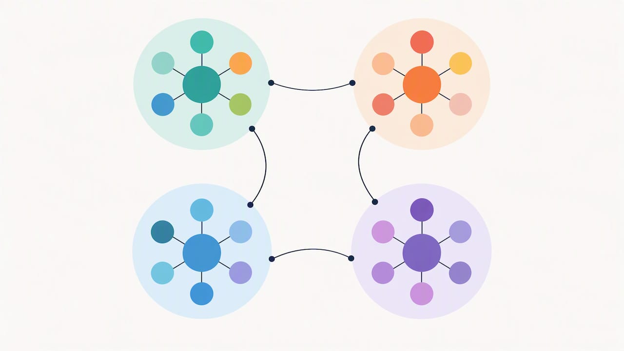 Distinct synesthesia clusters with some shared links