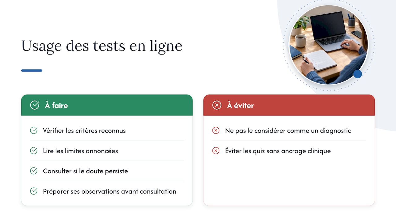 Les tests de dépistage en ligne sont-ils fiables ? — overview diagram