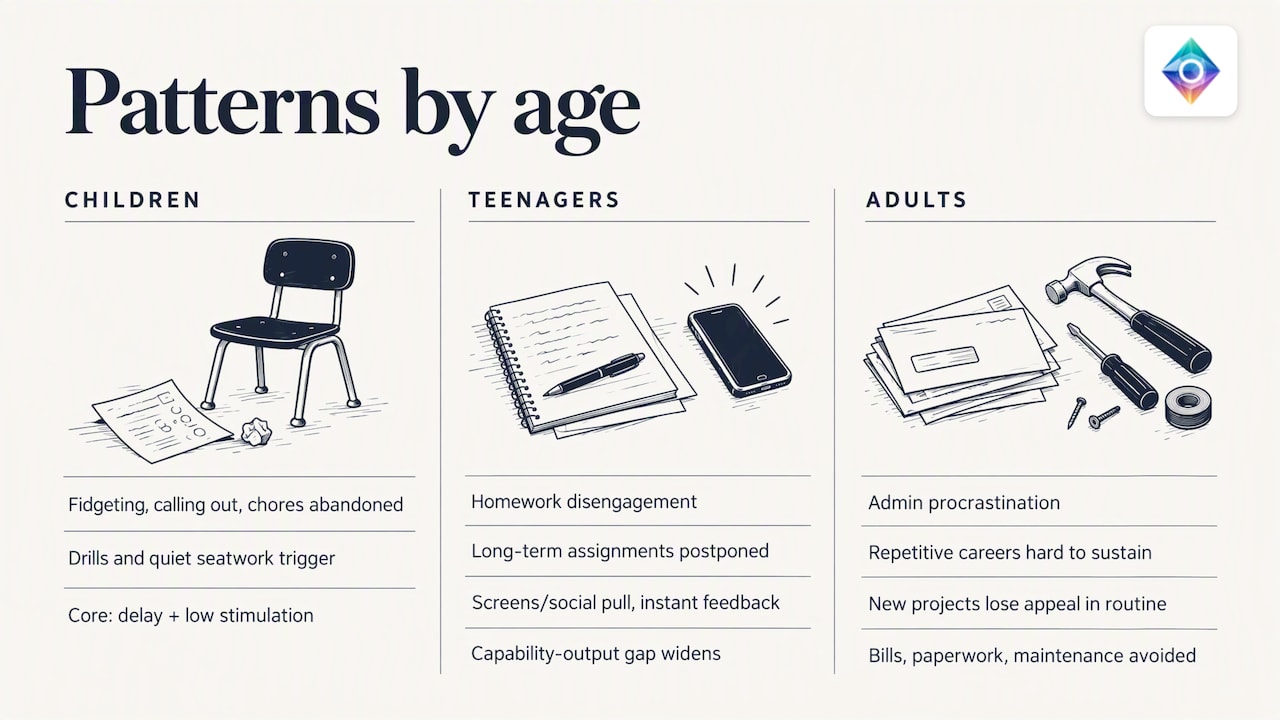 Monotony aversion across three age groups