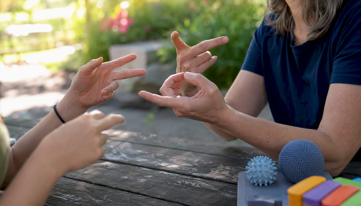Hands signing in manual communication