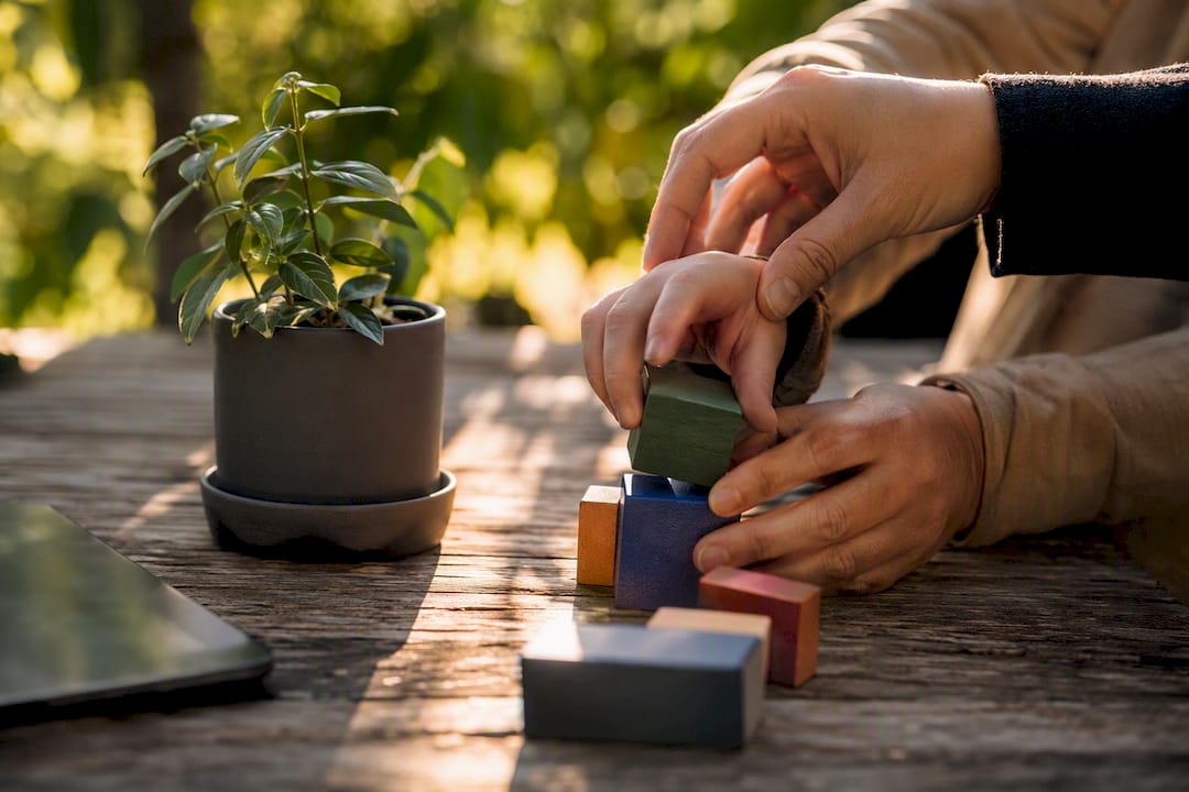 Hands helping start a small task