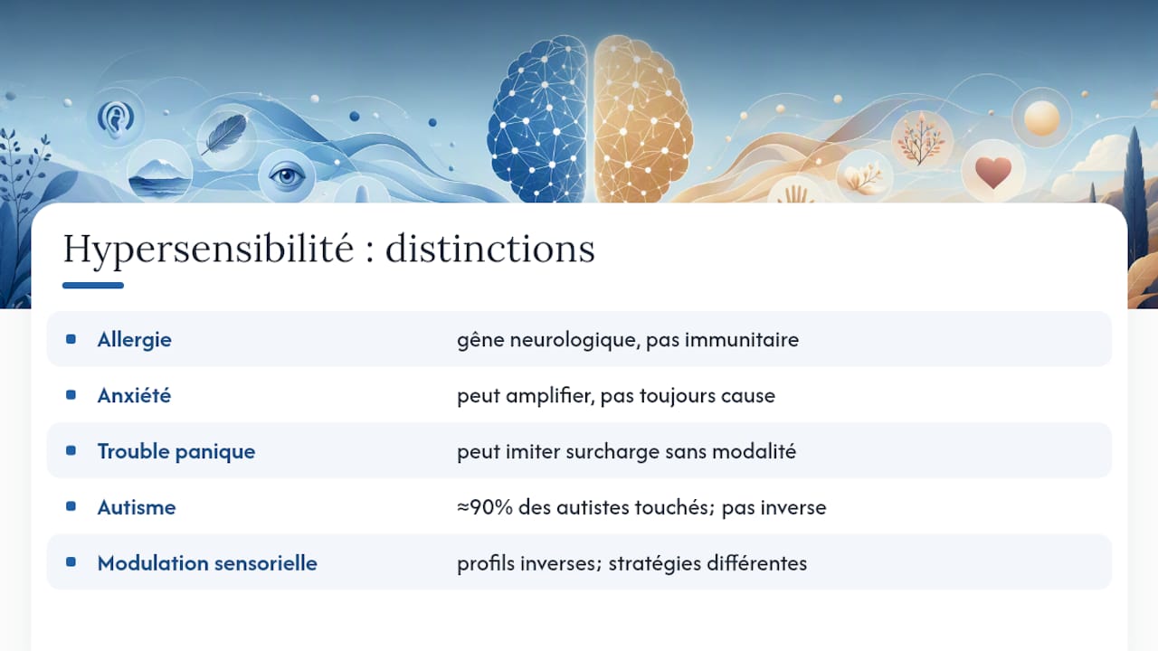 Hypersensibilité sensorielle ou autre trouble ? Ne pas tout confondre — overview diagram