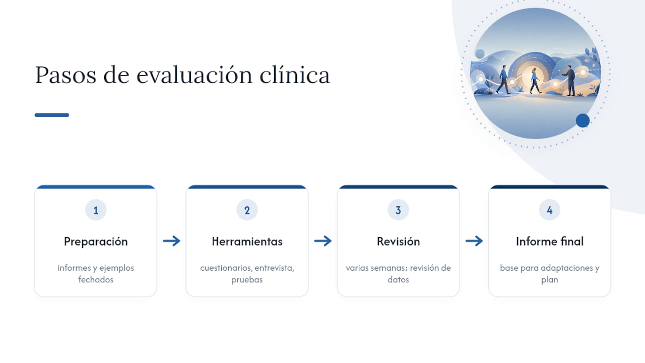 Diagrama del proceso de evaluación clínica del TDAH inatento
