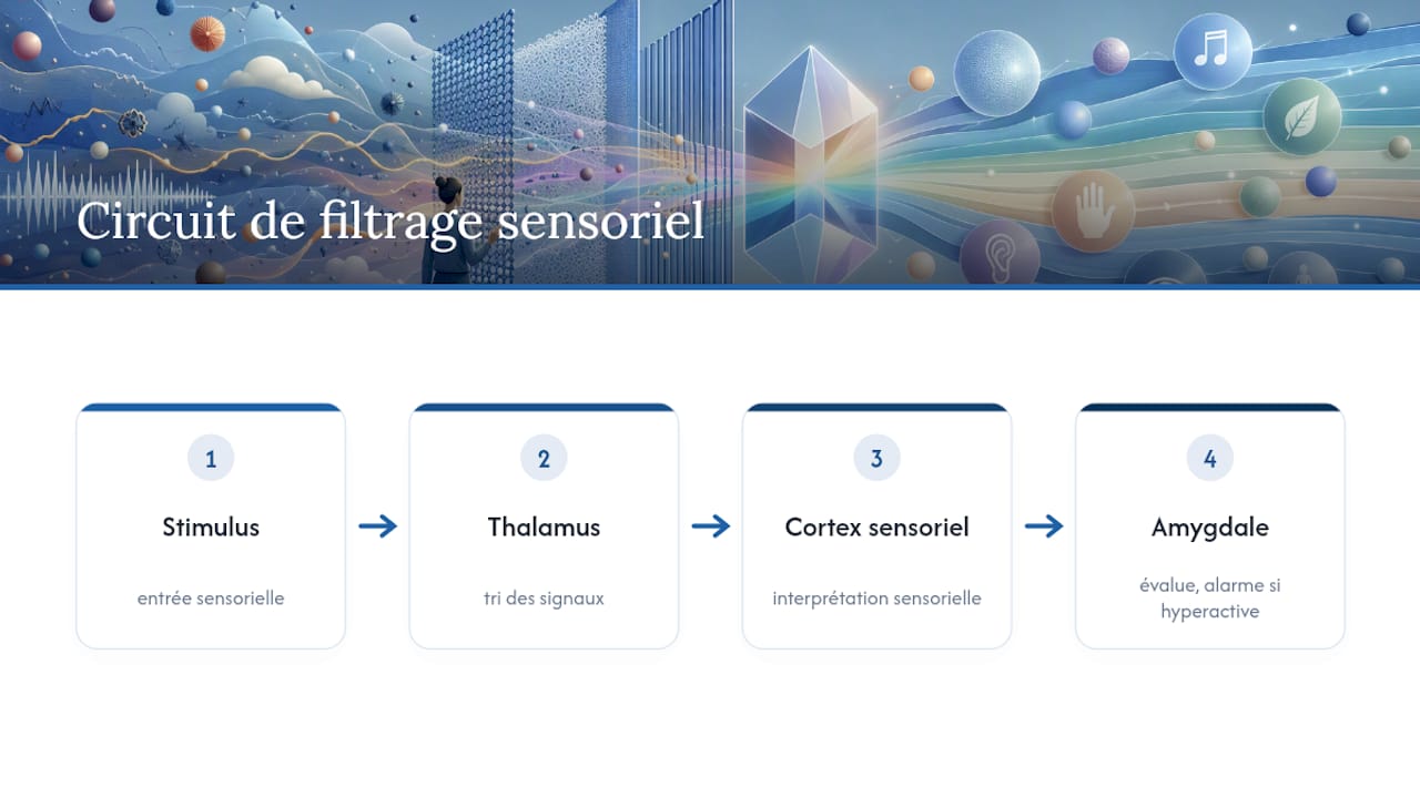 Circuit cérébral responsable du filtrage sensoriel