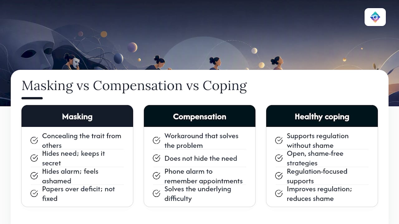 Comparison of masking compensation and coping