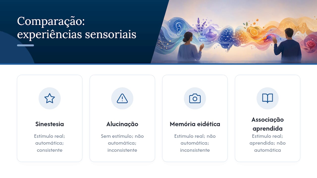 Comparação entre sinestesia e outras experiências sensoriais