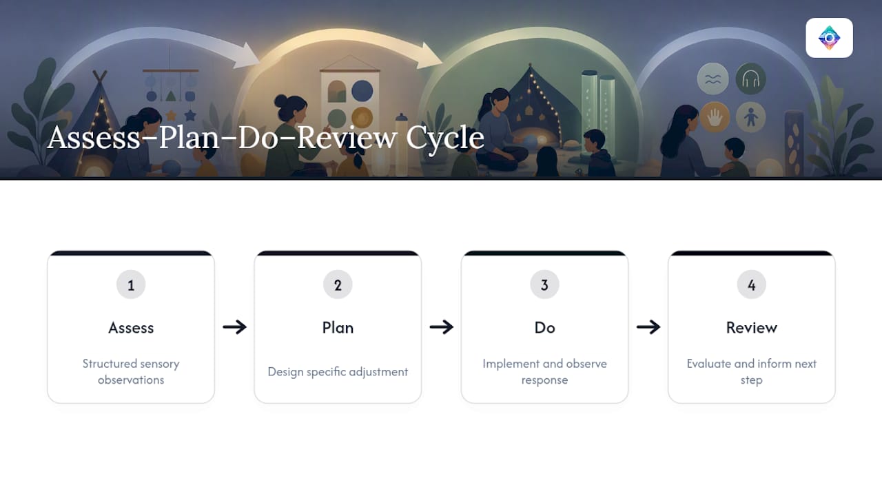 Assess-plan-do-review sensory support cycle