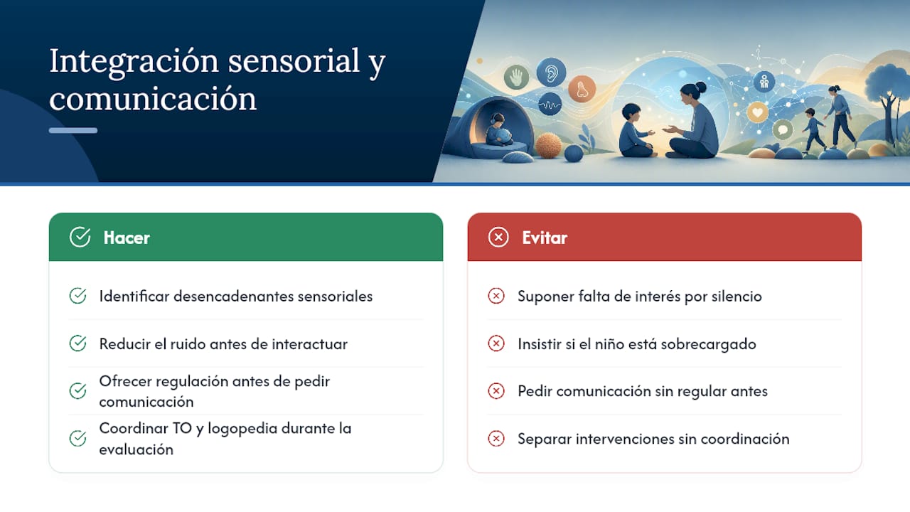 Integración sensorial y su impacto en la comunicación no verbal — overview diagram