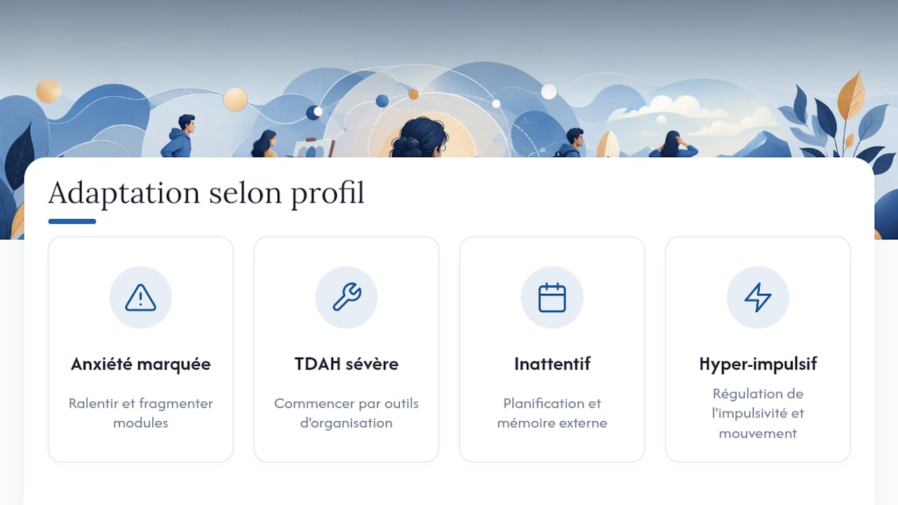 Personnalisation des outils en fonction des profils TDAH