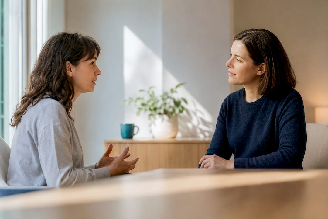 Donna adulta durante un colloquio di valutazione